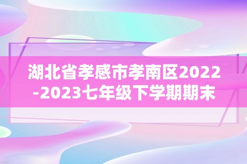 湖北省孝感市孝南区2022-2023七年级下学期期末历史试卷（解析版）