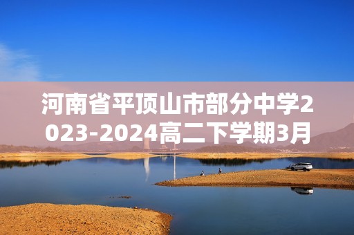 河南省平顶山市部分中学2023-2024高二下学期3月月考化学试题（答案）