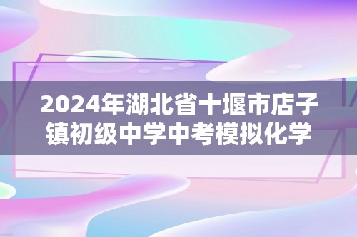 2024年湖北省十堰市店子镇初级中学中考模拟化学试题1（含解析）