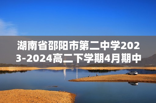 湖南省邵阳市第二中学2023-2024高二下学期4月期中考试化学试题（含解析）