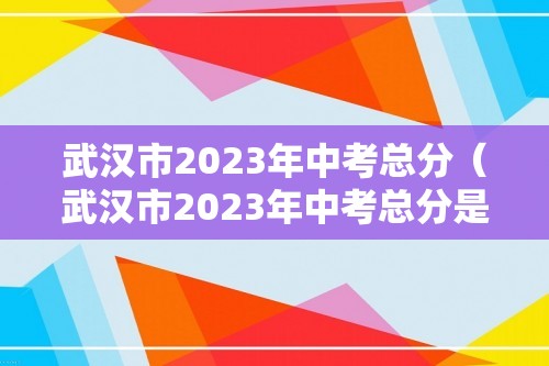 武汉市2023年中考总分（武汉市2023年中考总分是多少）