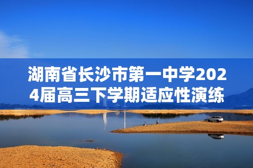 湖南省长沙市第一中学2024届高三下学期适应性演练（二模）化学试卷（含解析）