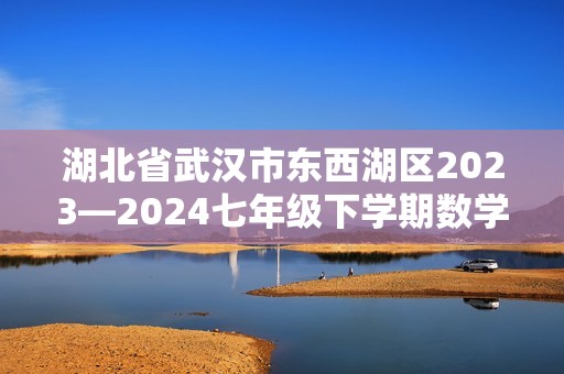 湖北省武汉市东西湖区2023—2024七年级下学期数学期中考试试卷（PDF含答案）