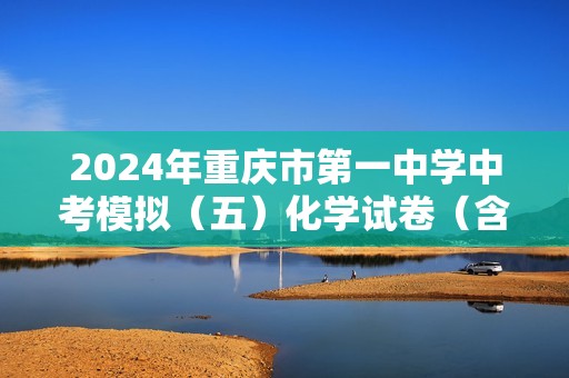 2024年重庆市第一中学中考模拟（五）化学试卷（含解析）