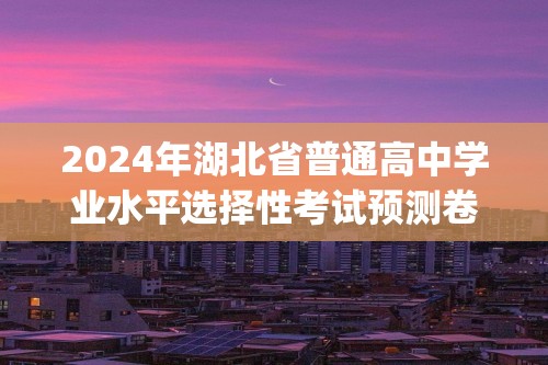 2024年湖北省普通高中学业水平选择性考试预测卷化学(含答案）