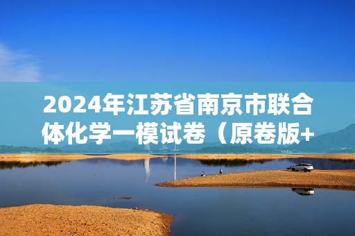 2024年江苏省南京市联合体化学一模试卷（原卷版+解析版）