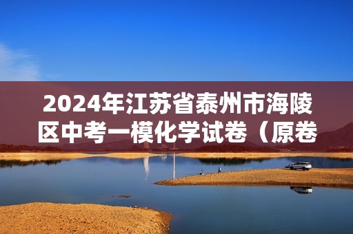 2024年江苏省泰州市海陵区中考一模化学试卷（原卷版+解析版）